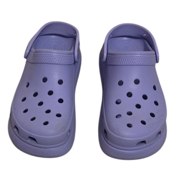 Crocs Classic Mega Crush Purple Slip On Rubber Platform Clog Women's Size 7 - Picture 7 of 8